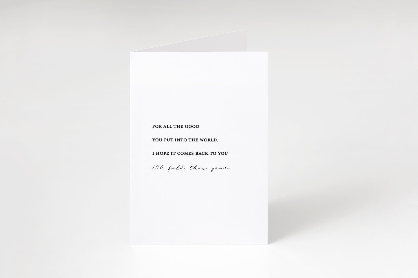 For all the good you put into the world,100 fold,Thank you card,Encouraging note,Birthday card,Support card,Thank you note,Appreciation card