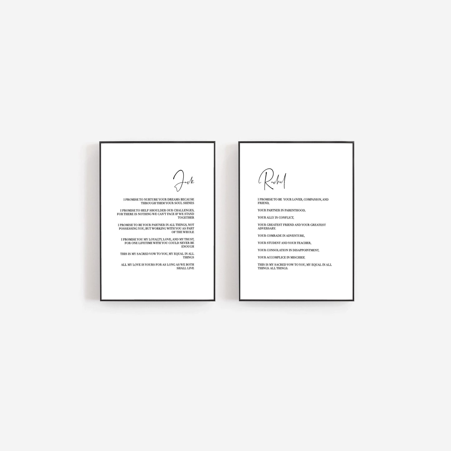 Custom matching his and hers wedding vows print,Custom wedding vows,Custom wedding vows,Wedding vows prints (set of 2),Anniversary gift