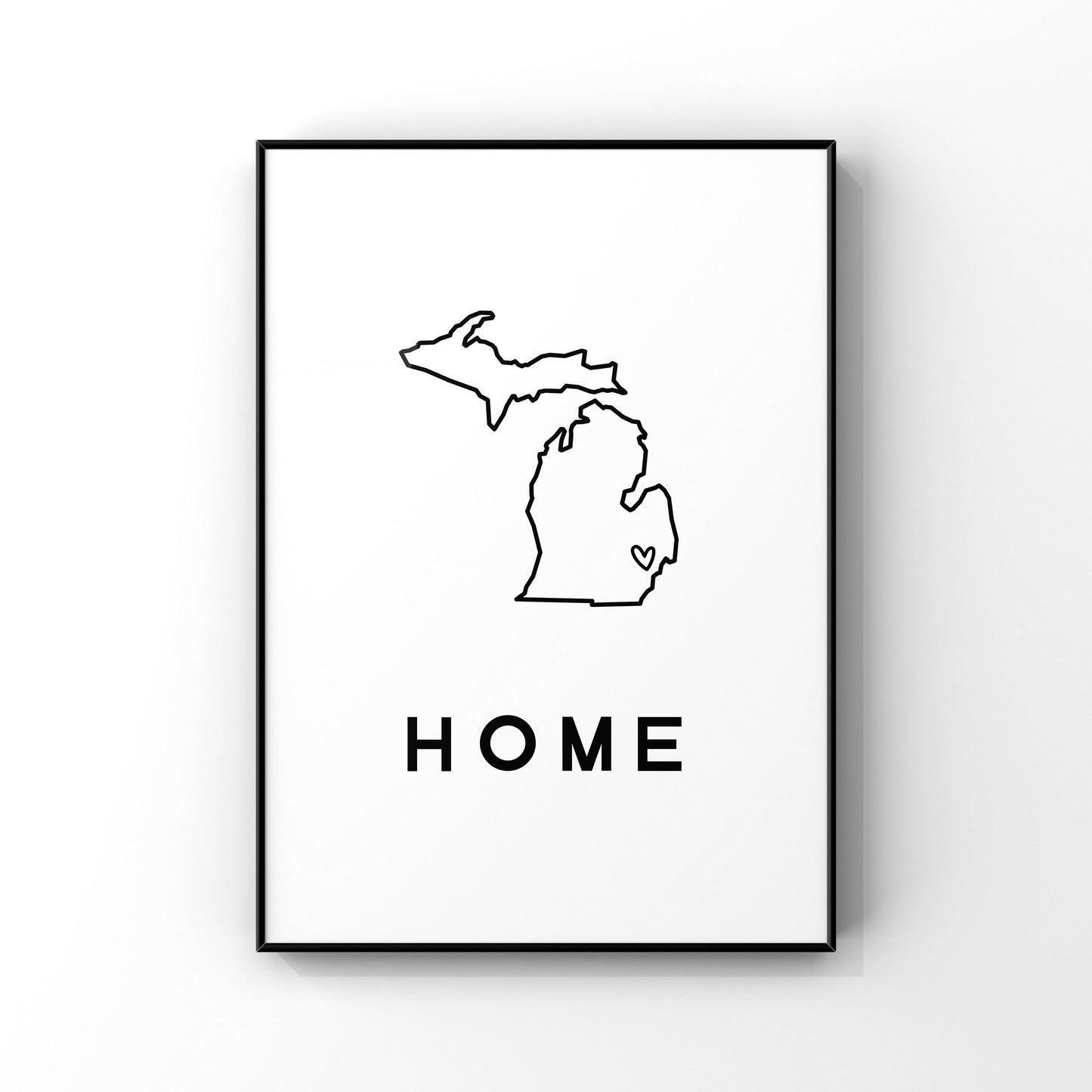 Custom Michigan art, Custom state print,Michigan home art,Michigan wall art,Personalized map,Michigan unique gift,Housewarming gift,New home