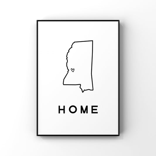 Custom Mississippi art, Custom state print,Mississippi home art,Mississippi wall art,Personalized map,Mississippi unique gift,Housewarming