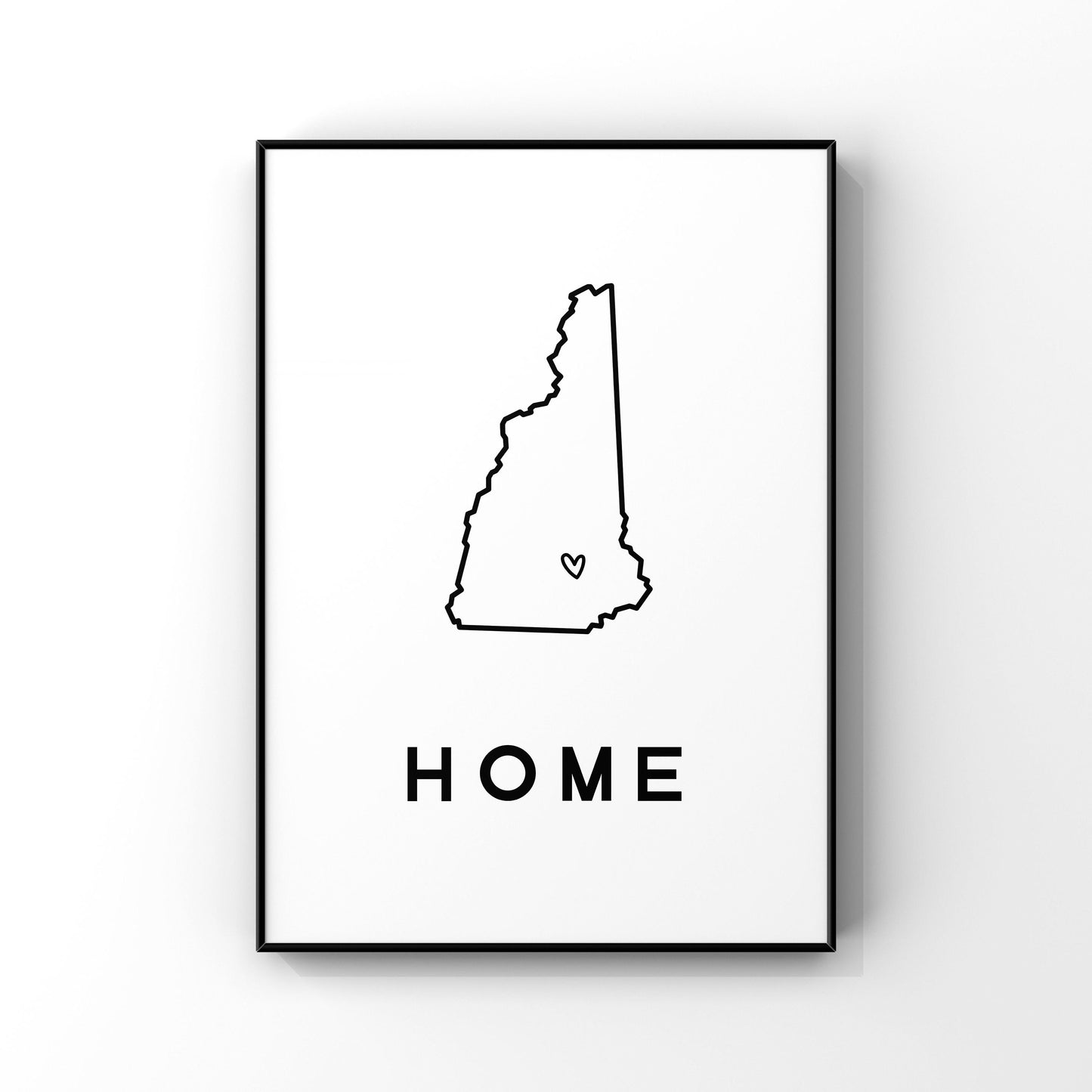 Custom New Hampshire art, Custom state print,New Hampshire home art,New Hampshire wall art,Personalized map,New Hampshire unique gift,Home