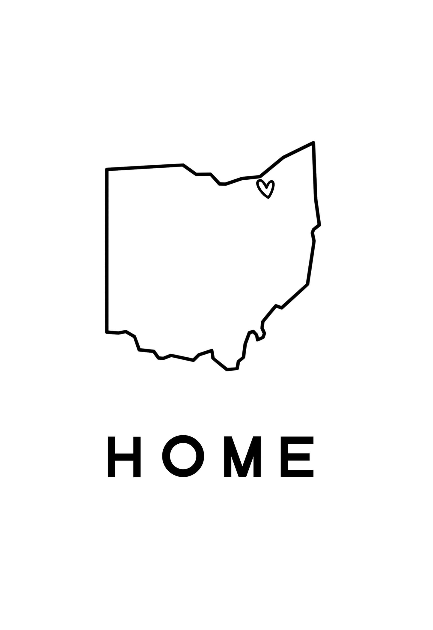 Custom Ohio art, Custom state print,Ohio home art,Ohio wall art,Personalized map,Ohio unique gift,New home, Housewarming gift,Ohio gift,Dorm
