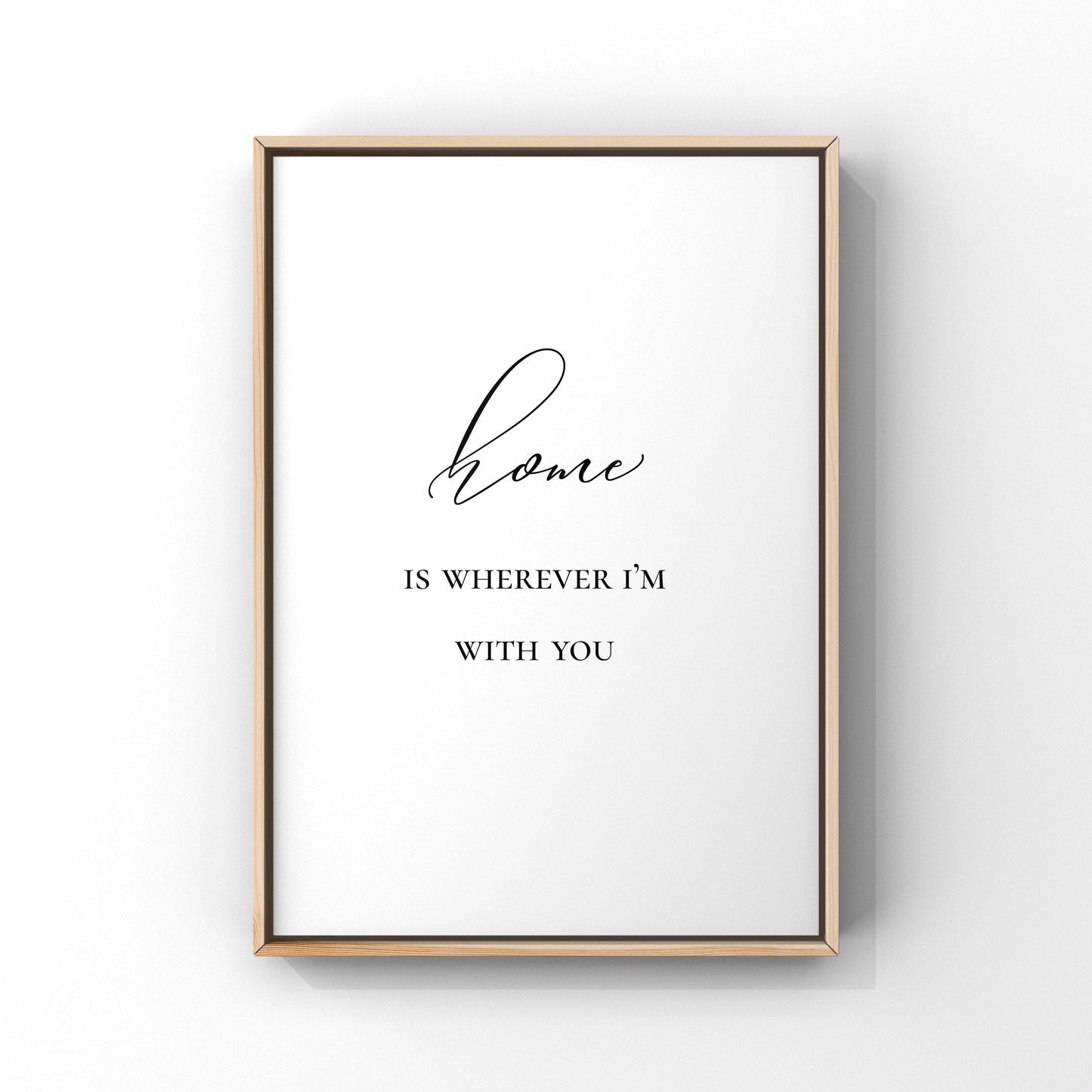 Home is wherever I’m with you,Quote print, Entryway decor,Living room wall art,Housewarming gift,Quote print poster,Home wall decor