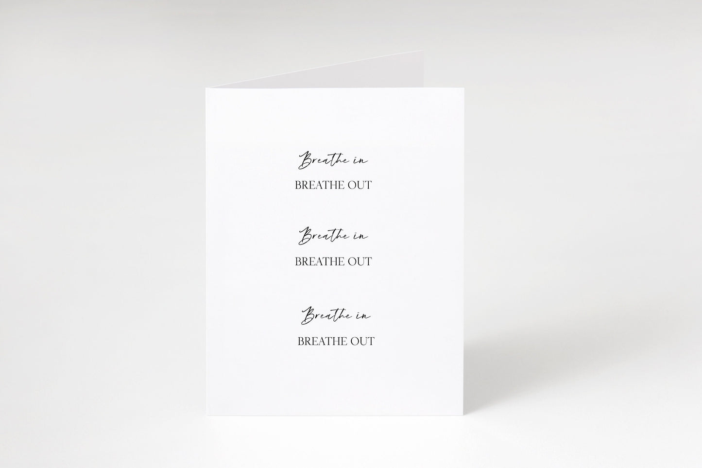 Breathe in breathe out,Thoughtful card,Positive affirmation card,Self care card,Mental health card,Mindfulness card,Encouraging card