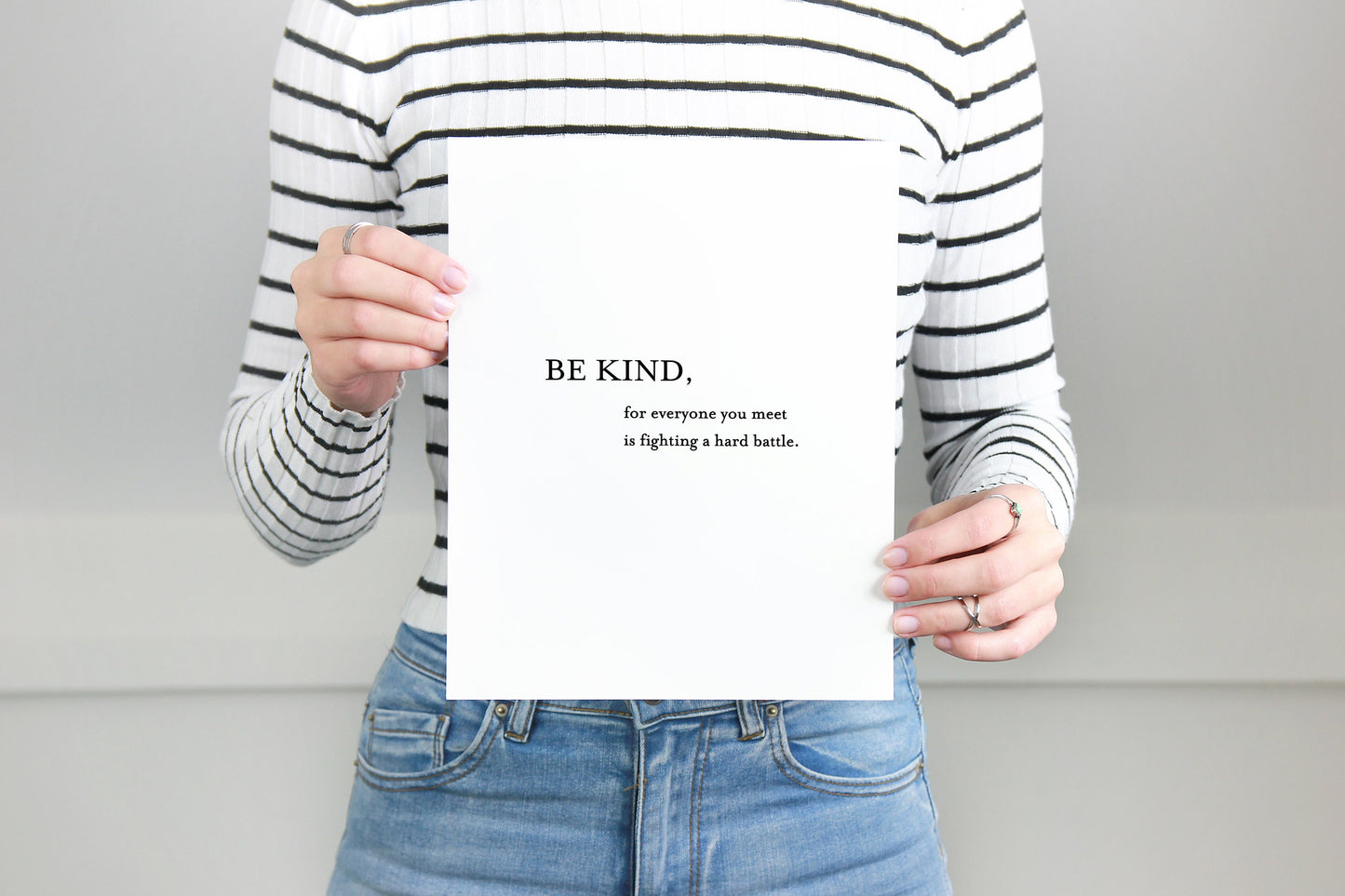 Be kind,Everyone is fighting a hard battle,Inspirational quote print,Kindness quote,Classroom decor,Mental health,Office decor,Motivational