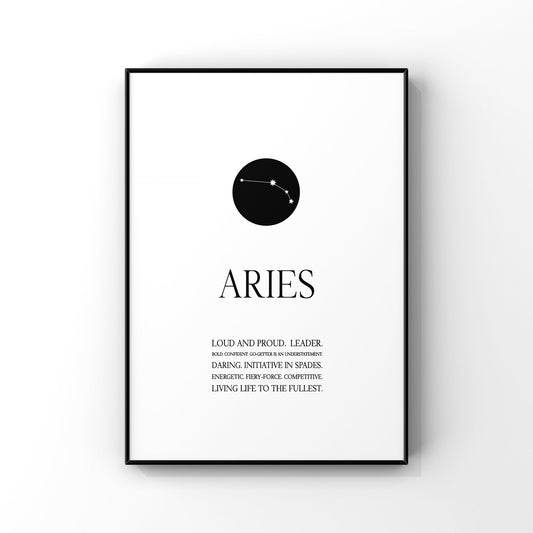 Aries print,Aries wall art,Zodiac aries print,Aries constellation,Aries gift,Zodiac print,Astrology print,Star sign,Zodiac birthday gift