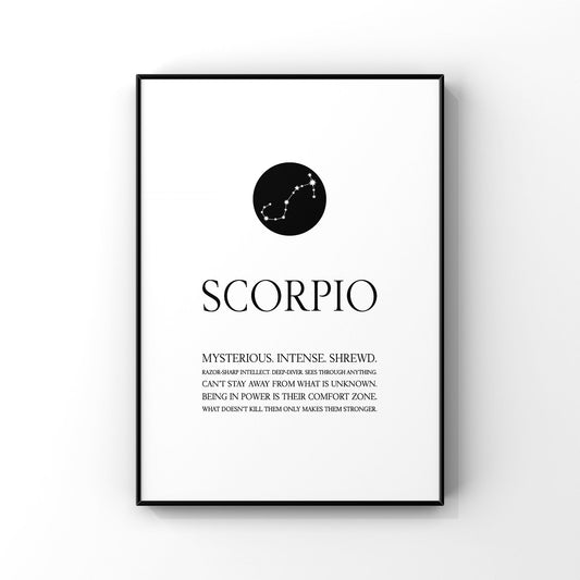 Scorpio print,Scorpio wall art,Zodiac Scorpio print,Scorpio constellation,Scorpio gift,Zodiac print,Astrology print,Star sign,Scorpio art