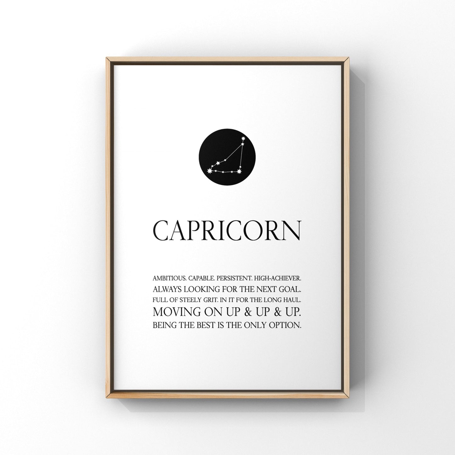 Capricorn print,Capricorn wall art,Zodiac Capricorn print,Capricorn constellation,Capricorn gift,Zodiac print,Capricorn birthday gift