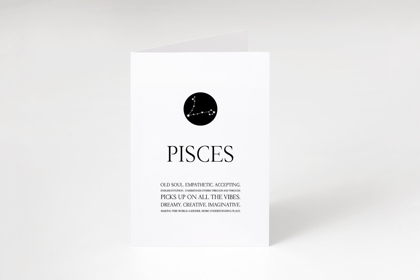 Pisces greeting card,Zodiac Pisces card,Zodiac birthday card,Pisces constellation card,Astrology card,Pisces gift,Zodiac greeting card