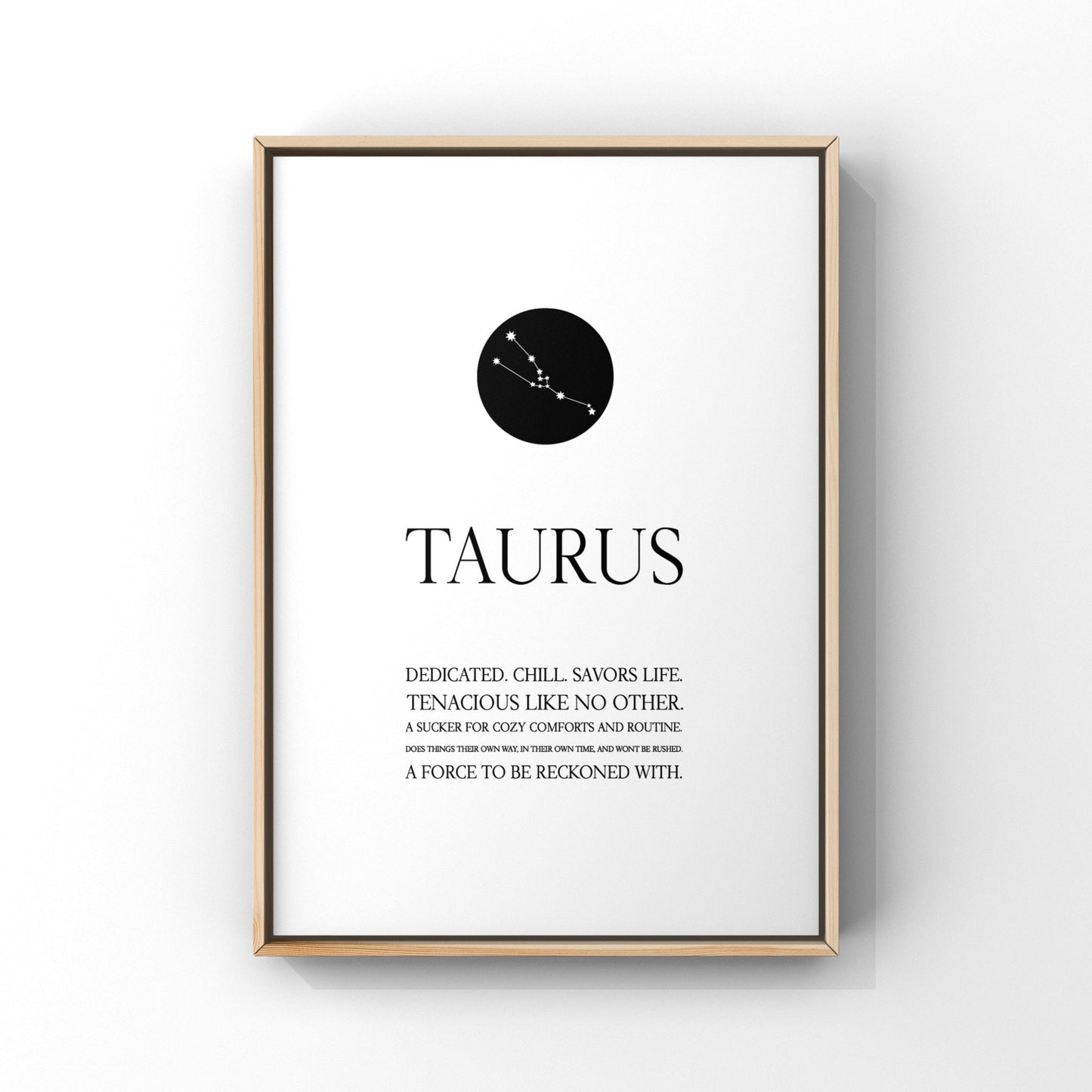 Taurus print,Taurus wall art,Zodiac Taurus print,Taurus constellation,Taurus gift,Zodiac print,Astrology print,Star sign,Zodiac birthday