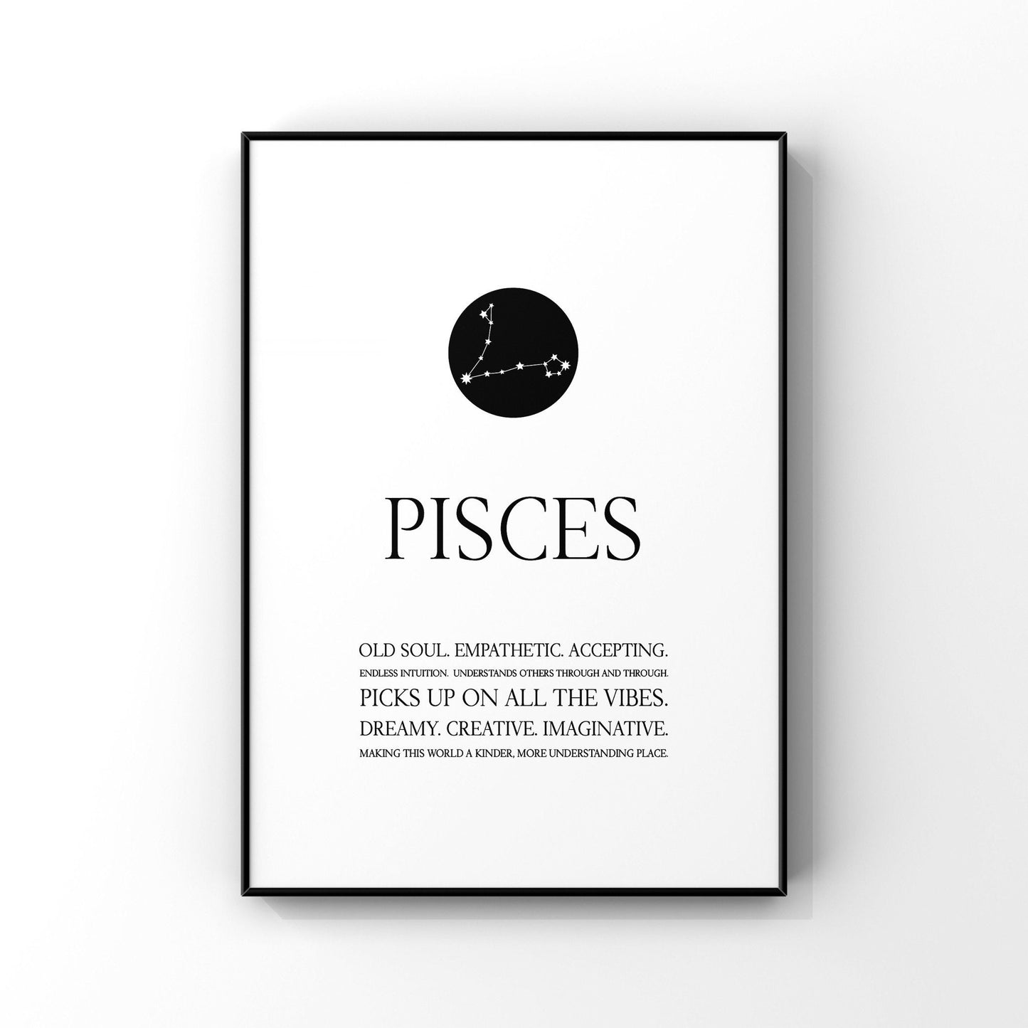Pisces print,Pisces wall art,Zodiac Pisces print,Pisces constellation,Pisces gift,Zodiac print,Astrology print,Star sign,Zodiac birthday