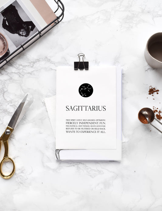 Sagittarius greeting card,Zodiac Sagittarius card,Zodiac birthday card,Sagittarius constellation card,Astrology card,Sagittarius gift