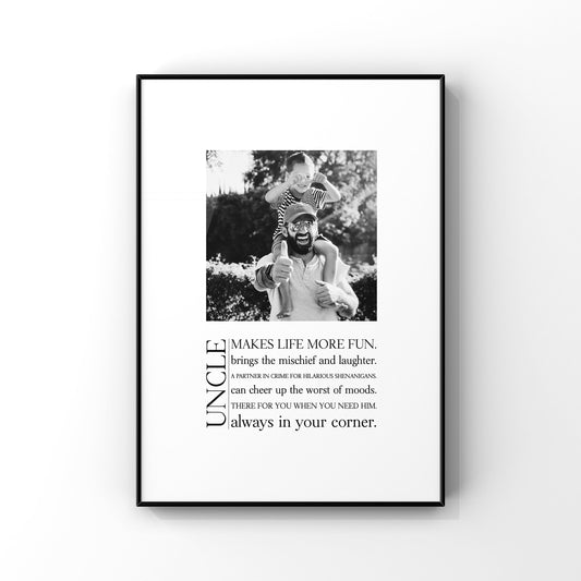 Custom uncle photo definition,Personalized Uncle definition gift,Uncle photo print,Gift for Uncle,Uncle birthday gift,Uncle definition