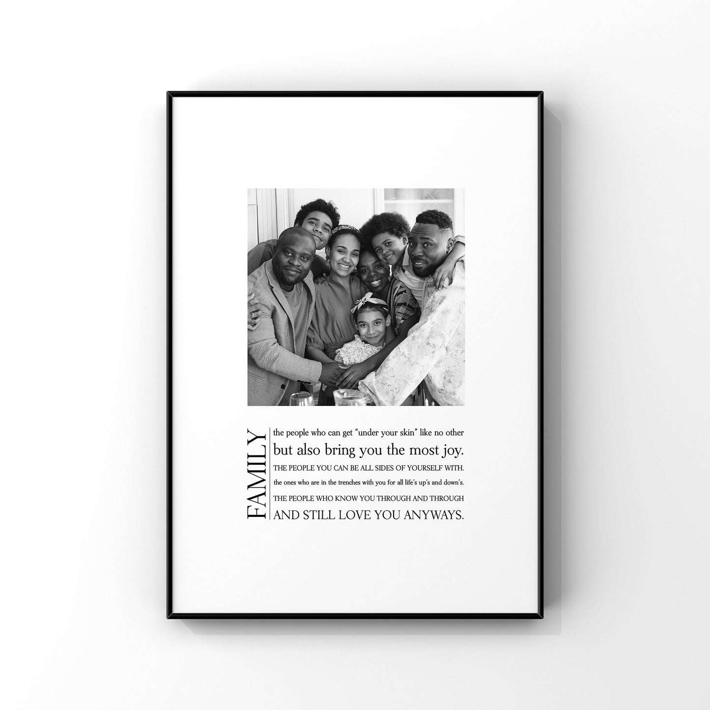 Custom Family photo definition,Personalized Family definition print,Photo Definition print,Gift for family,Family gift,Family wall decor