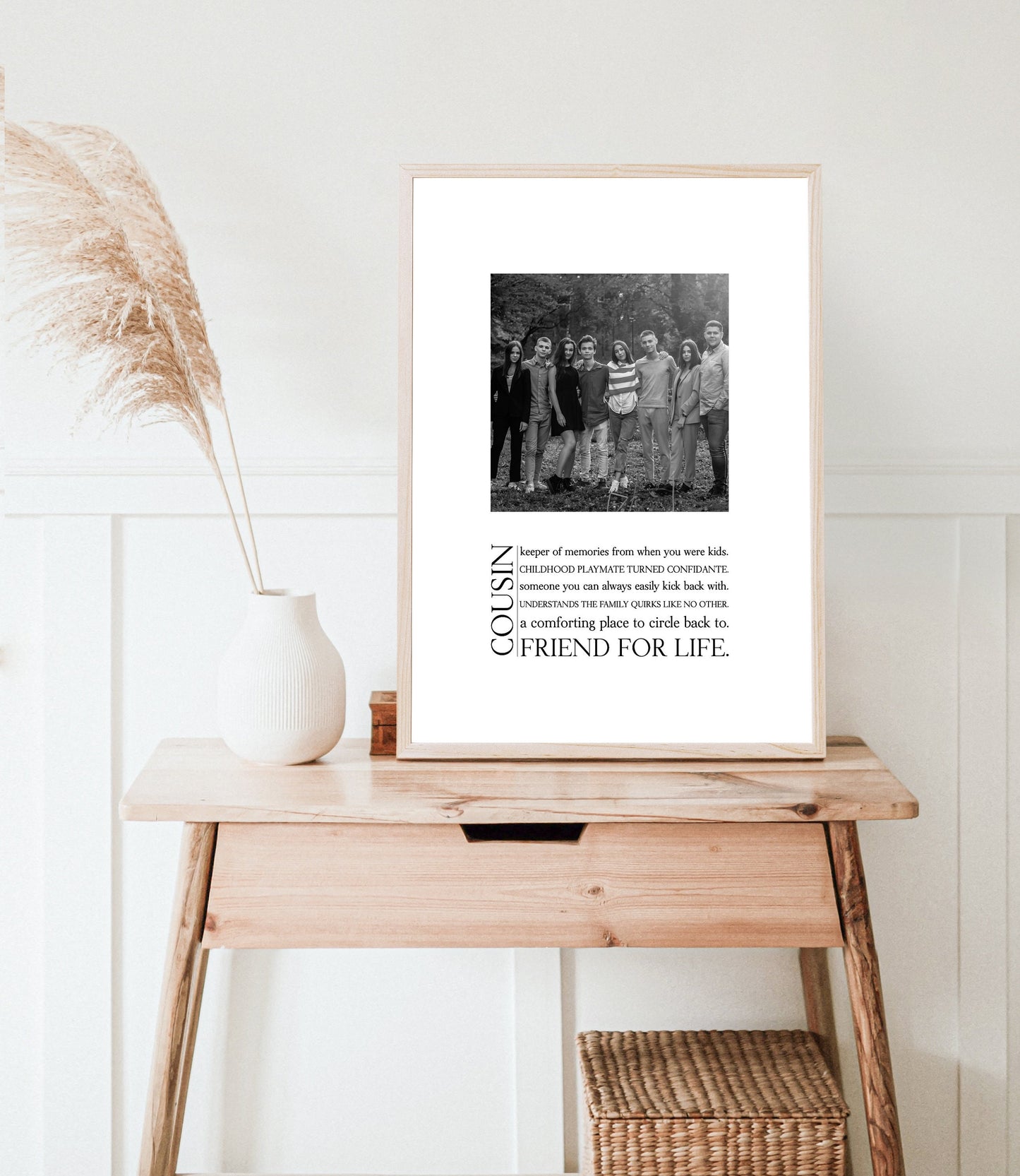 Custom Cousin definition,Personalized Cousin definition print,Cousin photo print,Gift for Cousin,Cousin birthday gift,Cousin definition